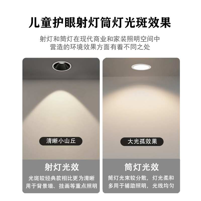 防水嵌入式led筒灯门庭浴室厨房天花灯玄关过道卫生间射灯cob孔灯