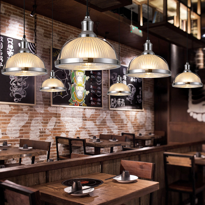 美式乡村复古玻璃咖啡馆餐厅吧台过道北欧创意半圆飘窗小吊灯单头