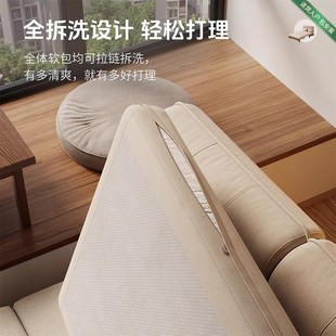 实木沙发床现代简约实木床两用新款小户型多功能可折叠伸缩沙发床