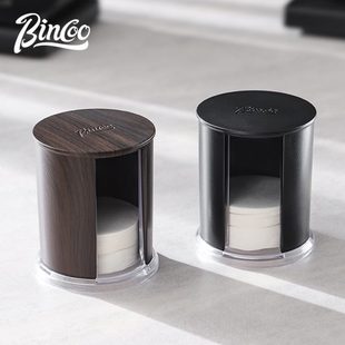 咖啡o纸盒 cin碗滤收纳盒通用滤防尘咖啡机粉圆形手柄滤纸纸oB意式
