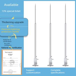 不锈钢避雷针屋顶室外避雷针家庭别墅工业工程接地线避雷针