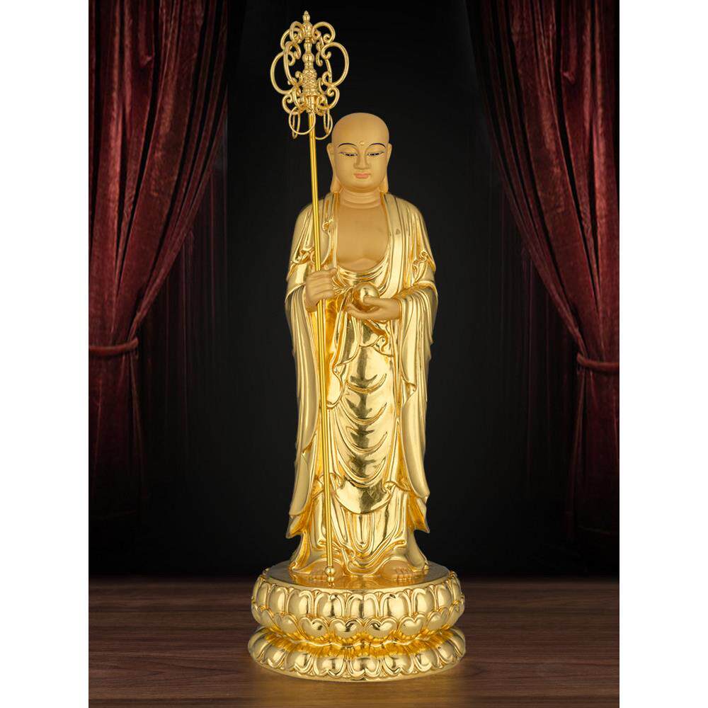 365部 祈愿 纯金镀金佛像 手工摆件 地藏王菩萨 真实寺院
