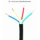 厂家直销纯铜国标电线电缆软护套线Rvv4 0.2信号线黑色全色