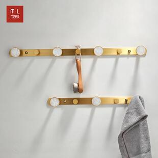 免打孔拉丝金创意挂钩进门玄关衣服衣帽轻奢挂衣钩壁挂墙壁浴室