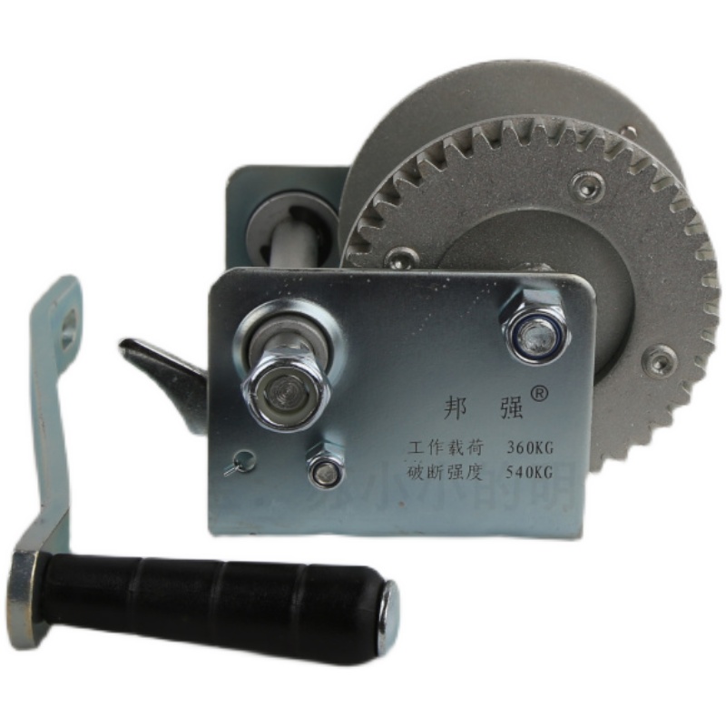 邦强手摇绞盘绞车800磅-2500磅高强度钢丝绳