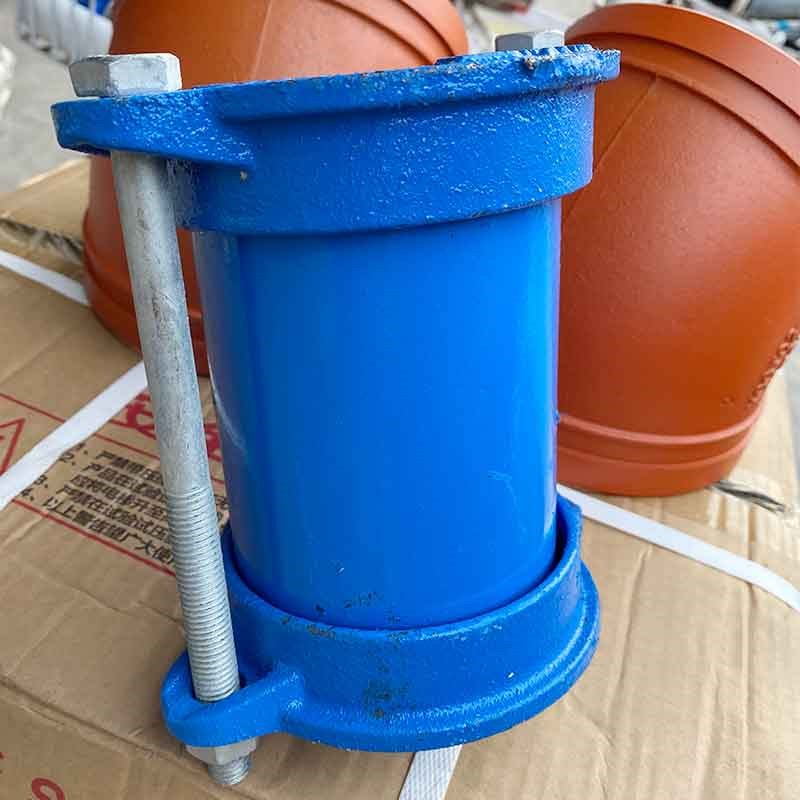 铁管哥拉式快接蓝色烤漆限位伸缩补偿器快速接头金属法兰式阀配件