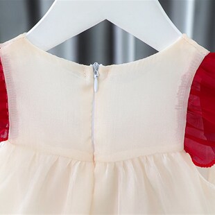 婴儿4个月0一6夏季装7衣服1周岁礼服4宝宝连衣裙2到3小女童公主裙