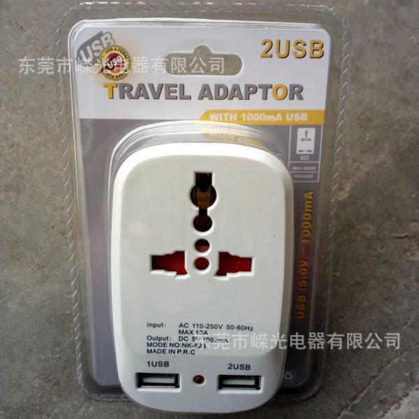 带保护门1000MA双USB旅游充电器823K欧规双USB转换插头多功能插座,电子/电工,转换插头,淘宝优惠券,粉丝福利购,淘宝优惠卷