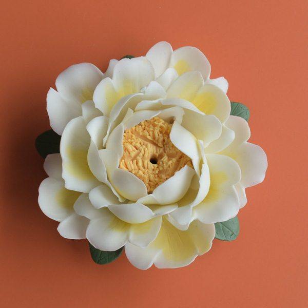 陶瓷手工捏花线香插 牡丹瓷花摆件 扩香器茶室公厅香插装饰品,家居饰品,香薰炉,淘宝优惠券,粉丝福利购,淘宝优惠卷