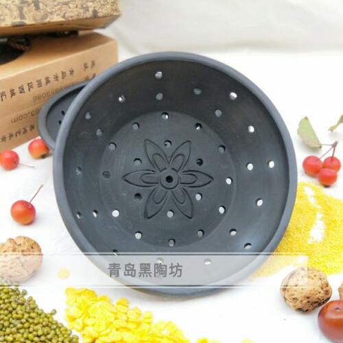 西城汇复古黑陶泥罐盆饭罩子蒸锅蒸盘蒸架蒸格蒸漏盆水果餐盘隔水