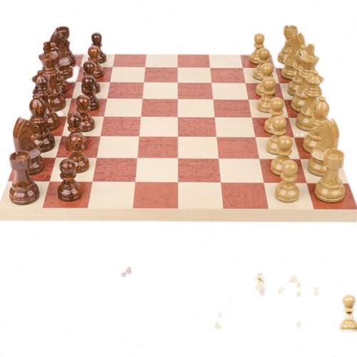 精美实木加厚大号多彩系列棋盘日耳曼骑士国际象棋棋子