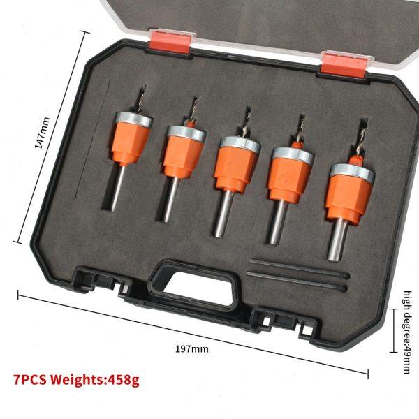 限位沉孔钻套装沙拉钻带轴承不伤漆面沉头螺丝开孔器封边条打孔钳,五金/工具,其他钻,淘宝优惠券,粉丝福利购,淘宝优惠卷