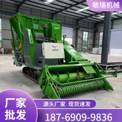 履带式秸秆捡拾粉碎拾草机前收割后耕地一体秸秆收割青储机