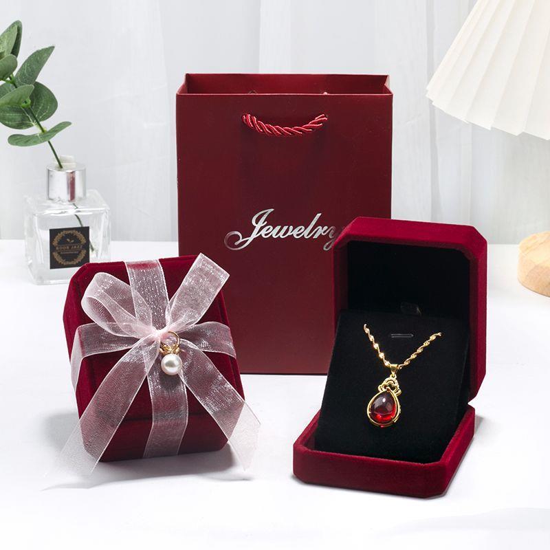 高档丝带绒布项链手镯盒