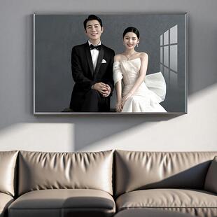 制铝合金婚定纱大照相框放挂墙洗照片相加片慕尚做成相框结婚照极