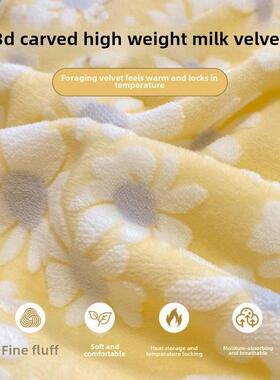 季雕刻丝绒被套单张冬保奶暖被套KFG单张1500x20棉被套羊毛衬里0