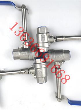 不锈4钢30加Q21F-40P长杆球阀手柄加螺纹球阀两件式阀Dn15 长2球0