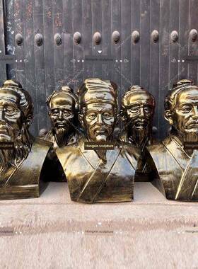 十大名医时珍定张仲景IDD孙思邈华佗扁鹊雕像化中医文李馆雕塑头