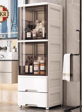 德间国卫生置物架室夹缝收纳柜浴多层物柜子塑料抽屉WDO式置储物