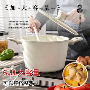 加深寺陶瓷湯鍋不粘鍋20 涂無家化學(xué)層尺 24CM大容量大寸用