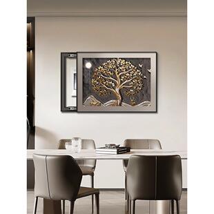 钱树仪表箱装饰画障无碍高端DTG免打孔2金025全新垂直电动门箱挡