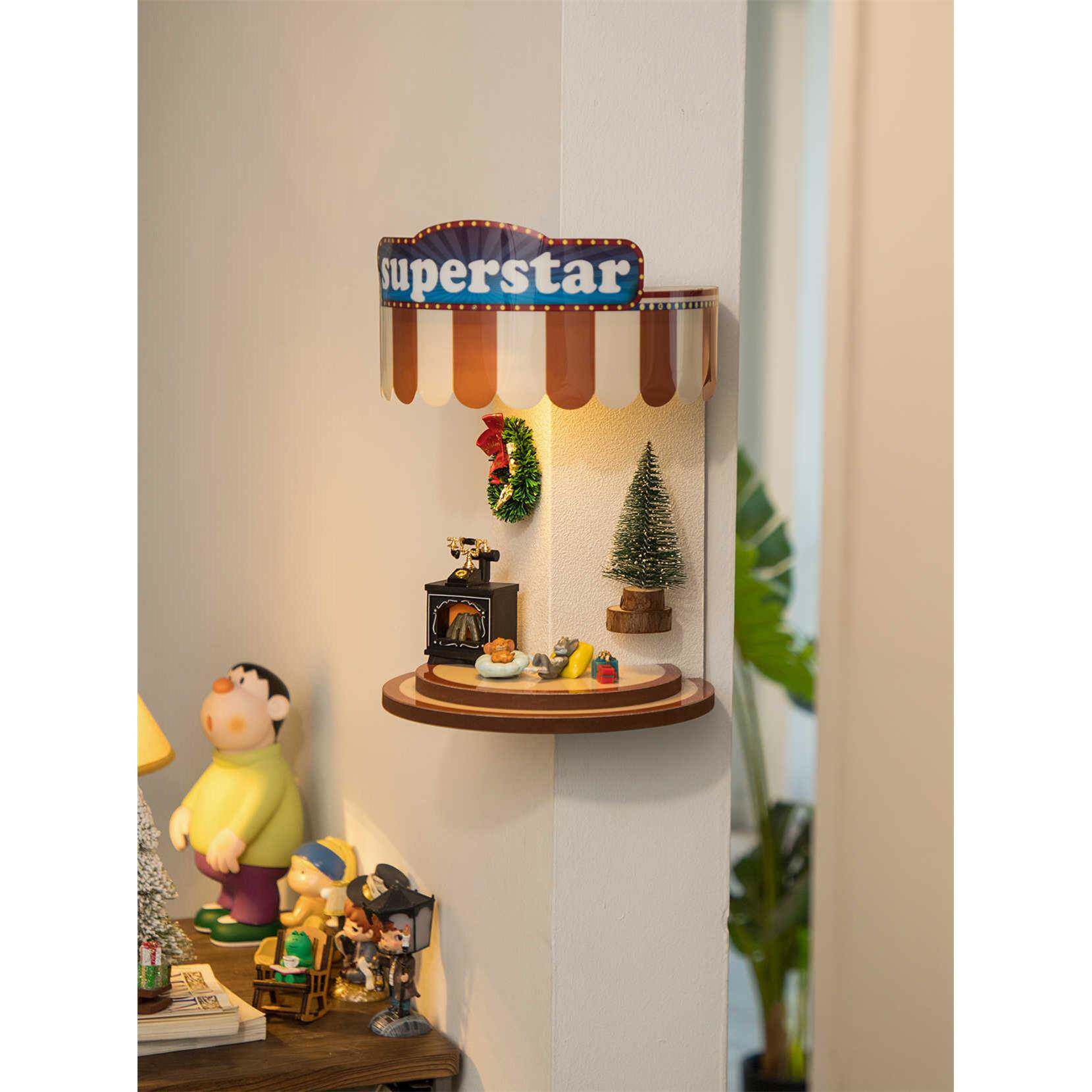 OSE厅挂画玄关客角装饰画墙上壁挂式转0置物架226新款艺术画摆件