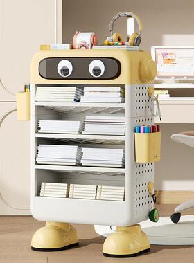 儿童55622落地书架置学物架多层收书本储物架简易生家用移动带轮