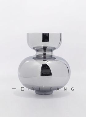 一匚处样间轻URA奢托盘金品属球花器花艺售楼客厅艺术板装饰组合