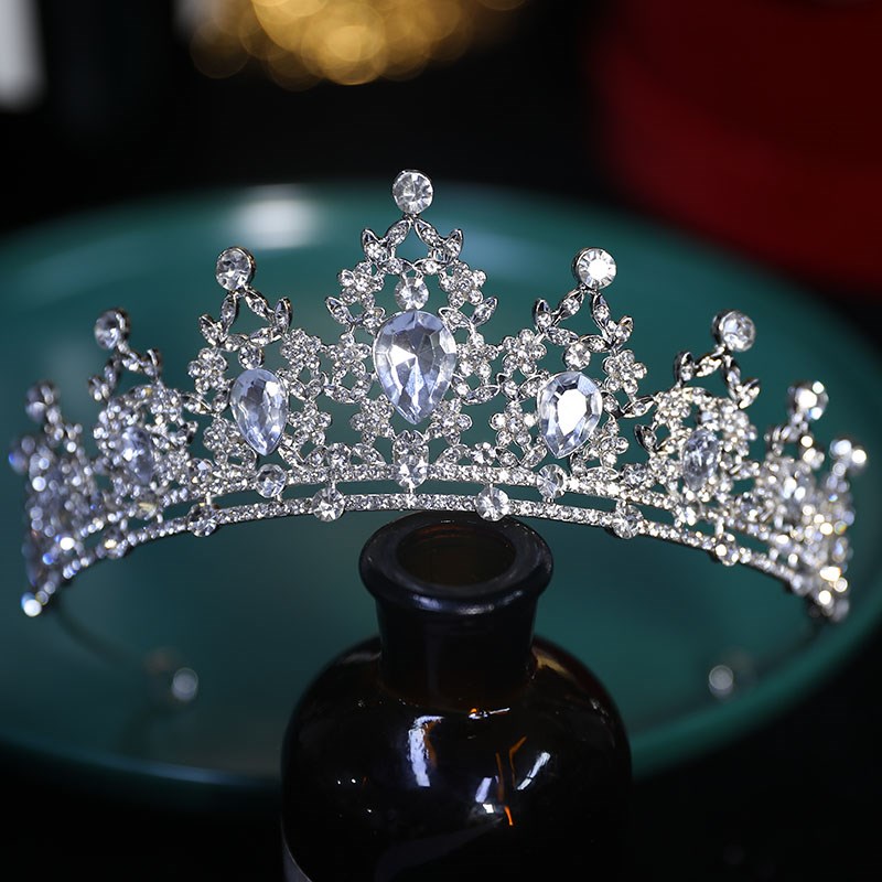 皇冠头饰发箍儿童公主女孩高端金色生日王冠女童演出水晶走秀发饰