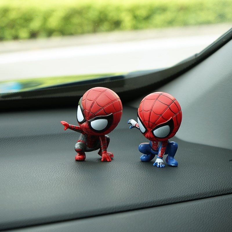 蜘蛛侠汽车小摆件卡通可爱装饰品车载内中控台窗边创意礼物送男生