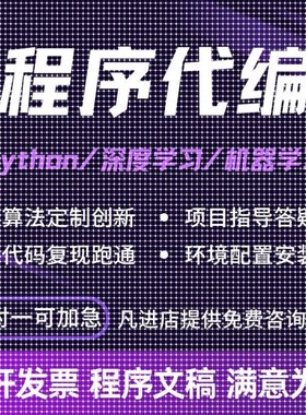 深度学习机器学习算法代做创新python代编程代码指导问题解决