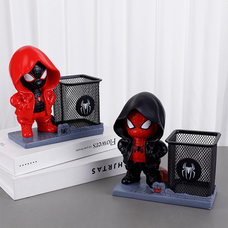 创意海狸可爱公仔笔筒少女心x化妆桶学生装饰收纳桶树脂工艺品