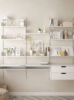 九梦1挂墙书架vitsoe606同款置物架壁挂式背景墙收纳架户型墙上架