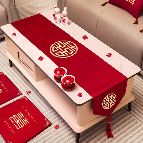 喜庆红桌布结婚婚房茶几沙发餐桌气氛布置装饰婚礼用品,节庆用品/礼品,婚房装扮用品,淘宝优惠券,粉丝福利购,淘宝优惠卷