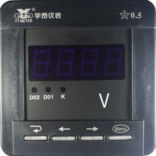 智能交流电压表YT194U-3V1 AC 0-500V 电源AC220V 6L2型