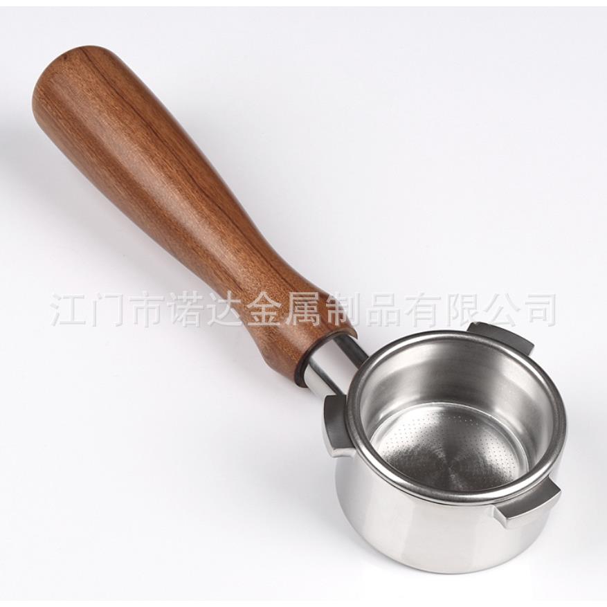 【折扣价】富不锈钢无底咖手柄铂咖啡啡把手咖机啡改装红贵宝实木