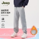 男童冬新款 时尚 百搭休闲长裤 Jeep吉普加绒加厚运动裤 束脚卫裤 女童