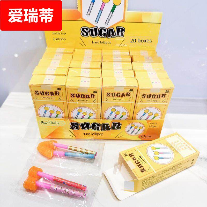 网红爆款创意彩杆棒棒糖趣味校园学生水果糖果休闲便宜搞笑零食