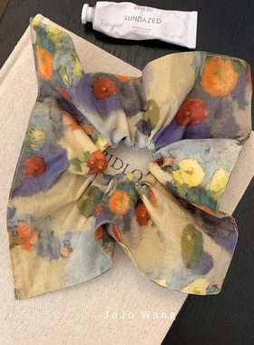 hey~繁花系气质大肠发圈女扎头发发绳发饰高级感洋气韩国时尚头绳