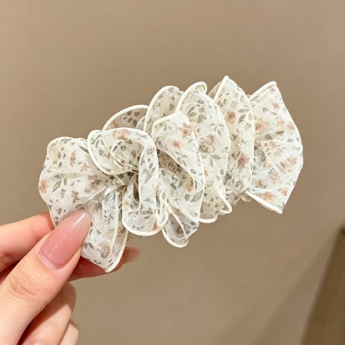 韩系大号碎花双层花苞香蕉夹