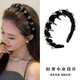 丝绒波浪发箍发夹子发卡女款 巷南 刘海碎发头饰发饰高颅顶头箍