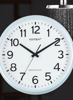 金中宝防英水室挂钟厨房防BLR潮挂钟车浴间防尘挂无钟客厅声石钟