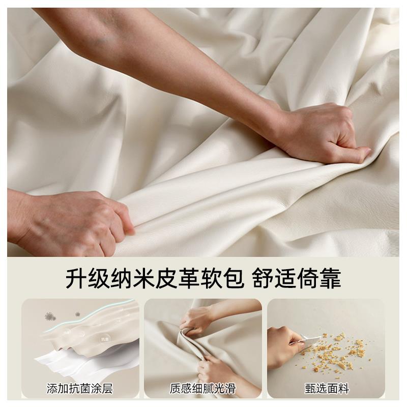 实床1.8软原木色-A橡胶靠木双人床1.55m1.3家俱现代简约小户型1木