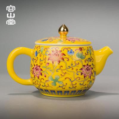琅荣夫山堂陶景云珐彩碗茶杯瓷大VRF茶壶景德镇功茶具