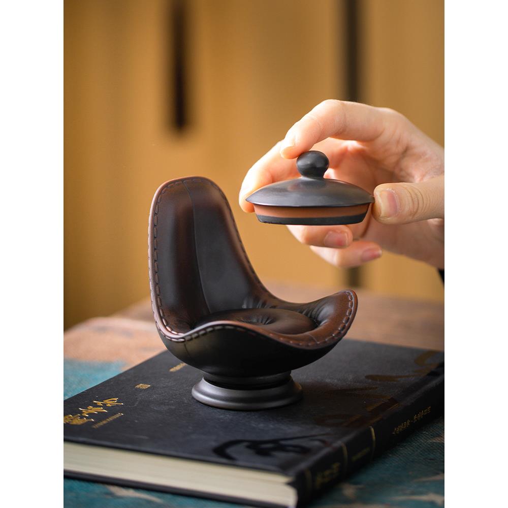 紫陶旋转沙发套饰品个化创意玩茶性几茶茶几盖碗SCM盖盖架茶道配