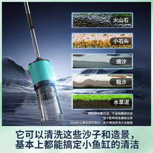 鱼缸换器吸抽水神器电动清洗066迷你清洁型小吸便洗沙水器粪器吸