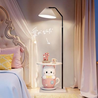 创意卡可通爱猫咪落地头一灯床头柜体儿童房女孩卧BJ2478室床灯立