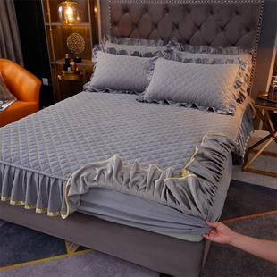 床笠单夹棉加.厚防滑床罩单人DTX护1件.2席梦思10保套床裙床套三