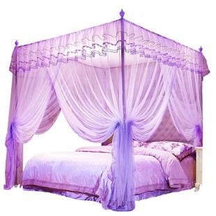 落地1.5米.蚊帐1.红2公主风网支架A5818m床人家用 宿舍加厚双加密