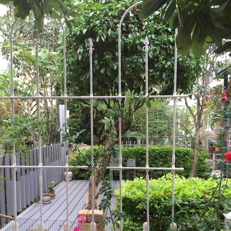 种植架玫瑰式栅栏支架园之助花花园定围墙庭爬藤院植固架插地式围